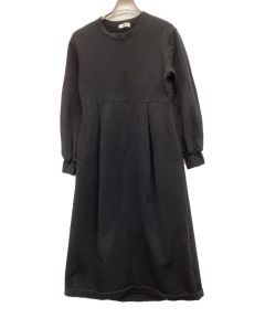 中古・古着通販】amerge. (アメルジュ) ニット切替ワンピース ブラック