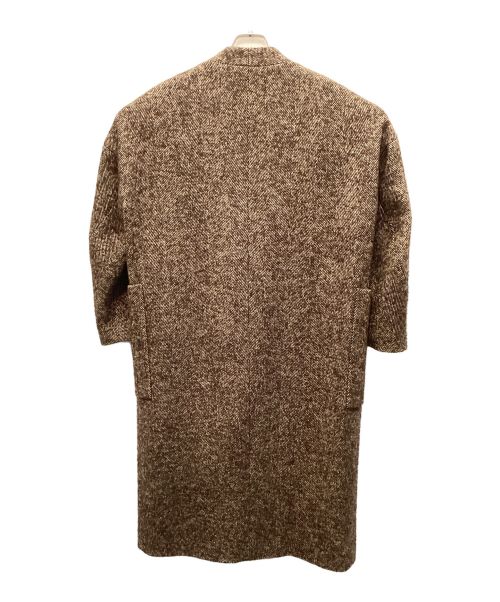 ADORE（アドーア）ADORE (アドーア) ノーカラーコート ブラウン サイズ:36の古着・服飾アイテム