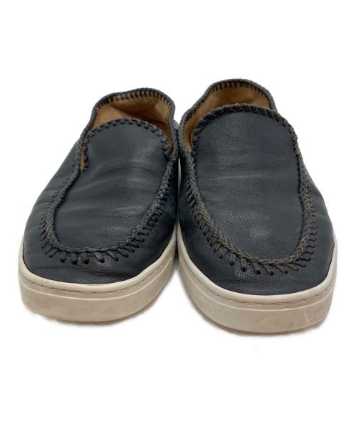 GIORGIO ARMANI（ジョルジョアルマーニ）GIORGIO ARMANI (ジョルジョアルマーニ) レザースリッポン ブラック サイズ:5の古着・服飾アイテム