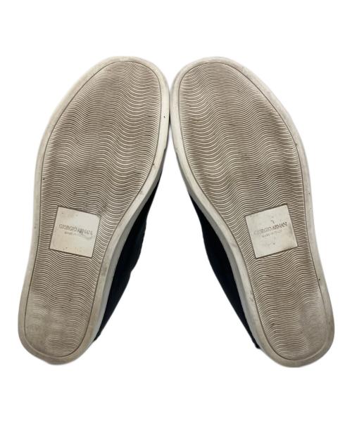 GIORGIO ARMANI（ジョルジョアルマーニ）GIORGIO ARMANI (ジョルジョアルマーニ) レザースリッポン ブラック サイズ:5の古着・服飾アイテム