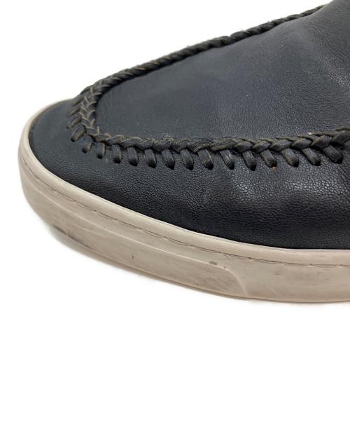 GIORGIO ARMANI（ジョルジョアルマーニ）GIORGIO ARMANI (ジョルジョアルマーニ) レザースリッポン ブラック サイズ:5の古着・服飾アイテム