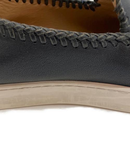 GIORGIO ARMANI（ジョルジョアルマーニ）GIORGIO ARMANI (ジョルジョアルマーニ) レザースリッポン ブラック サイズ:5の古着・服飾アイテム