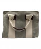 SOMES SADDLE×TOMORROW LANDソメスサドル×トゥモローランド）の古着「ブリーフケース」｜ベージュ×グリーン