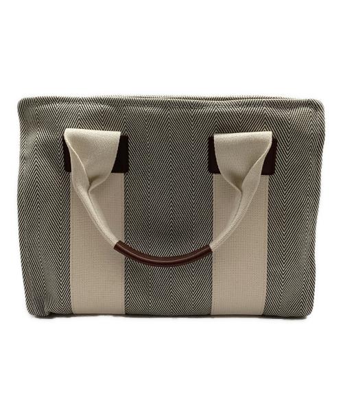 SOMES SADDLE（ソメスサドル）SOMES SADDLE (ソメスサドル) TOMORROW LAND (トゥモローランド) ブリーフケース ベージュ×グリーンの古着・服飾アイテム