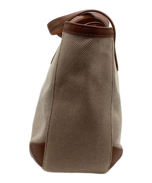 SOMES SADDLE（ソメスサドル）SOMES SADDLE (ソメスサドル) TOMORROW LAND (トゥモローランド) キャンバストートバッグ ブラウン×ベージュの古着・服飾アイテム