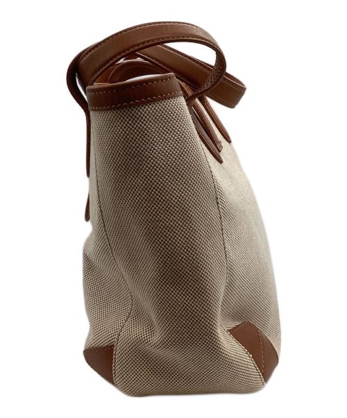 SOMES SADDLE（ソメスサドル）SOMES SADDLE (ソメスサドル) TOMORROW LAND (トゥモローランド) キャンバストートバッグ ブラウン×ベージュの古着・服飾アイテム