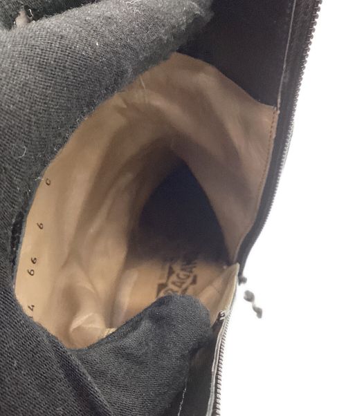 Salvatore Ferragamo（サルヴァトーレ フェラガモ）Salvatore Ferragamo (サルヴァトーレ フェラガモ) サイドジップブーツ ブラック サイズ:6の古着・服飾アイテム