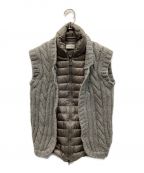 MONCLERモンクレール）の古着「ニット切替ダウンベスト」｜グレー