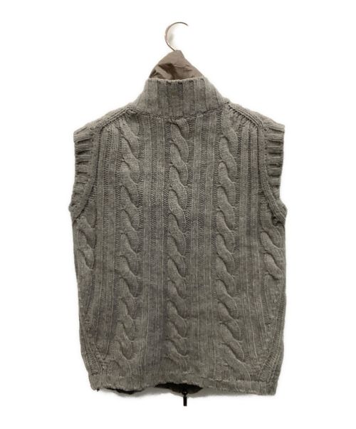 MONCLER（モンクレール）MONCLER (モンクレール) ニット切替ダウンベスト グレー サイズ:Sの古着・服飾アイテム