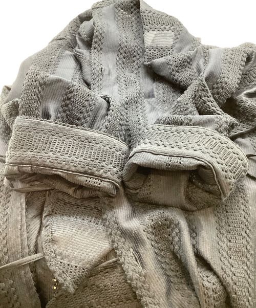 Toironier（トワロニエ）Toironier (トワロニエ) Stripe Lace Regular Fit Shirt ネイビー サイズ:FREEの古着・服飾アイテム