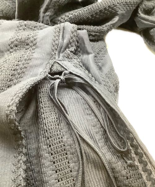 Toironier（トワロニエ）Toironier (トワロニエ) Stripe Lace Regular Fit Shirt ネイビー サイズ:FREEの古着・服飾アイテム