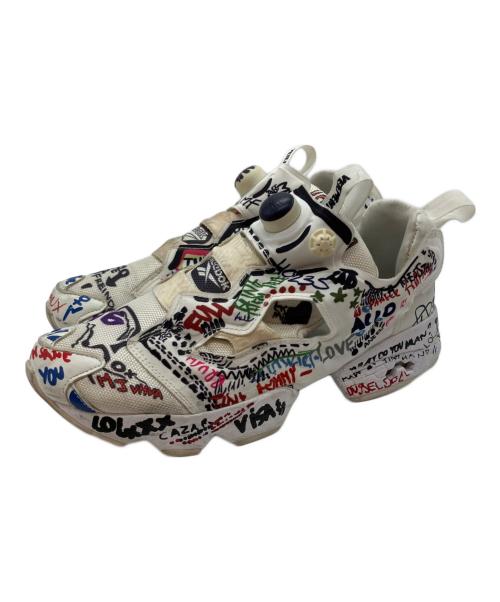 VETEMENTS（ヴェトモン）VETEMENTS (ヴェトモン) REEBOK (リーボック) ポンプフューリー 落書き スニーカー ホワイト サイズ:28の古着・服飾アイテム