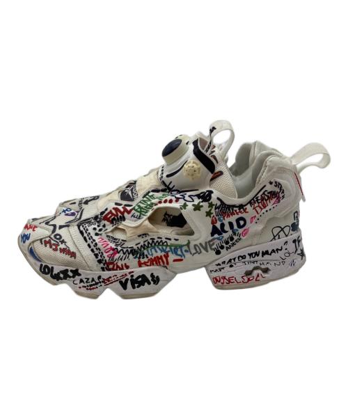 VETEMENTS（ヴェトモン）VETEMENTS (ヴェトモン) REEBOK (リーボック) ポンプフューリー 落書き スニーカー ホワイト サイズ:28の古着・服飾アイテム