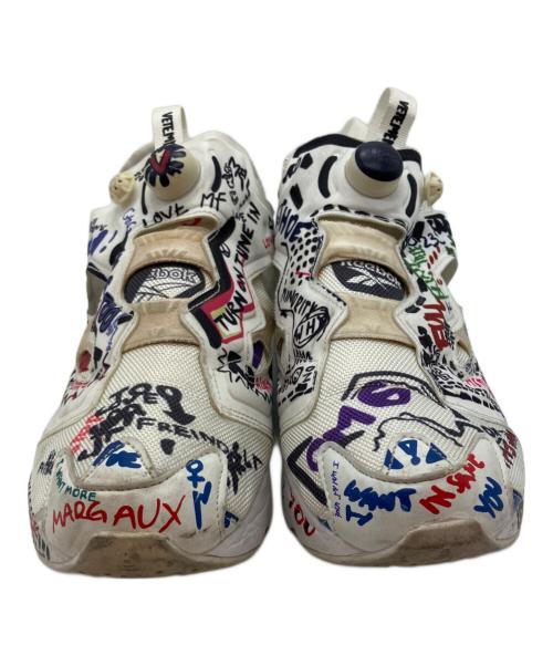 VETEMENTS（ヴェトモン）VETEMENTS (ヴェトモン) REEBOK (リーボック) ポンプフューリー 落書き スニーカー ホワイト サイズ:28の古着・服飾アイテム
