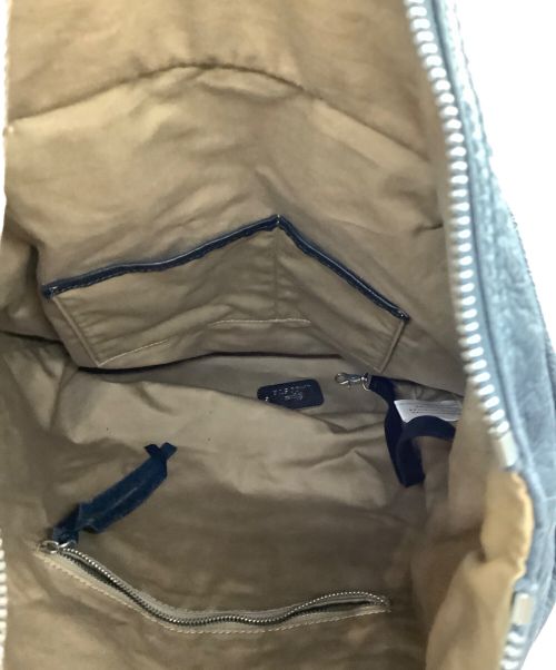 LACOSTE（ラコステ）LACOSTE (ラコステ) レザートートバッグ ネイビーの古着・服飾アイテム