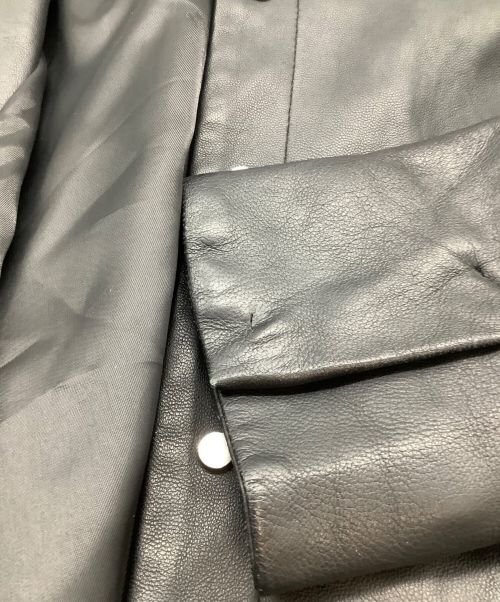 nano・universe（ナノ・ユニバース）nano・universe (ナノ・ユニバース) ラムレザージャケット ブラック サイズ:Ｍの古着・服飾アイテム