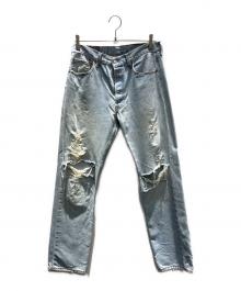 LEVI'S（リーバイス）の古着「00501 0176 ボタン裏252 ダメージ加工デニムパンツ」｜インディゴ