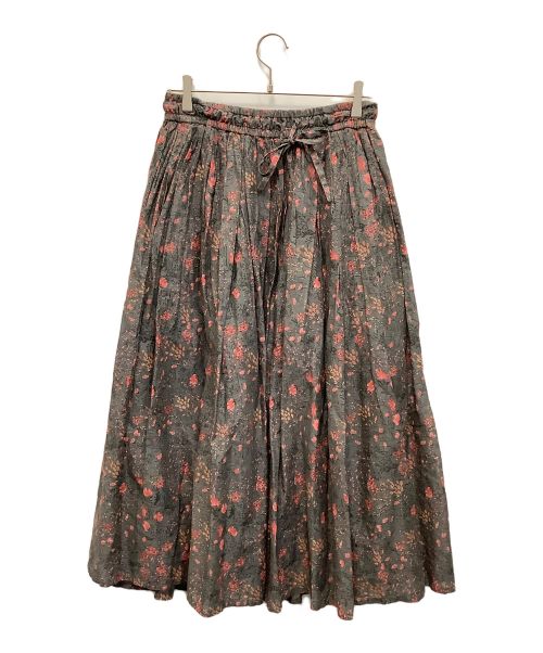 SOIL（ソイル）SOIL (ソイル) 花柄スカート グレー サイズ:2の古着・服飾アイテム