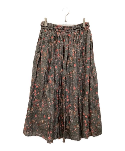 SOIL（ソイル）SOIL (ソイル) 花柄スカート グレー サイズ:2の古着・服飾アイテム