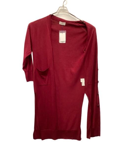 HUMAN WOMAN（ヒューマンウーマン）HUMAN WOMAN (ヒューマンウーマン) ロングカーディガン レッド サイズ:Ｍ 未使用品の古着・服飾アイテム