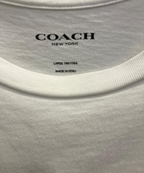 COACH（コーチ）COACH (コーチ) Tシャツ ホワイト サイズ:Ｌの古着・服飾アイテム
