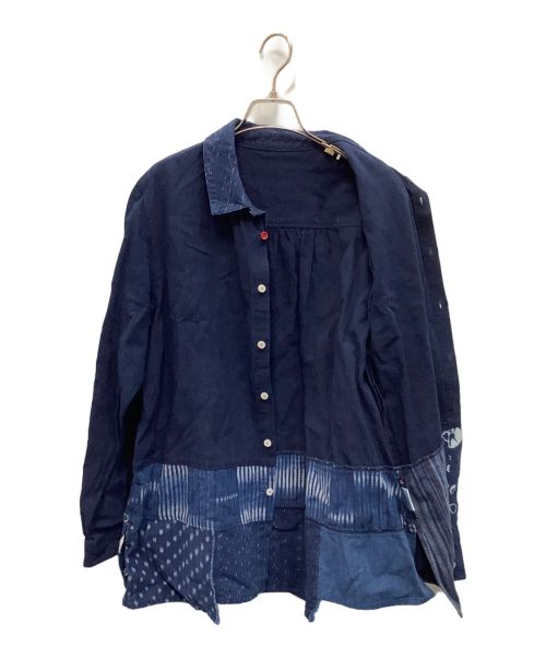 kasurira（カスリラ）kasurira (カスリラ) シャツ ブルー サイズ:Ｍ～Ｌの古着・服飾アイテム