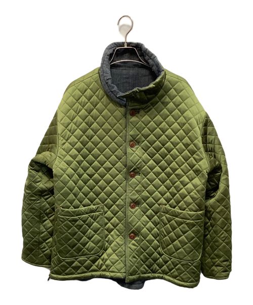 kasurira（カスリラ）kasurira (カスリラ) リバーシブルコート インディゴ サイズ:Ｍ～Ｌの古着・服飾アイテム