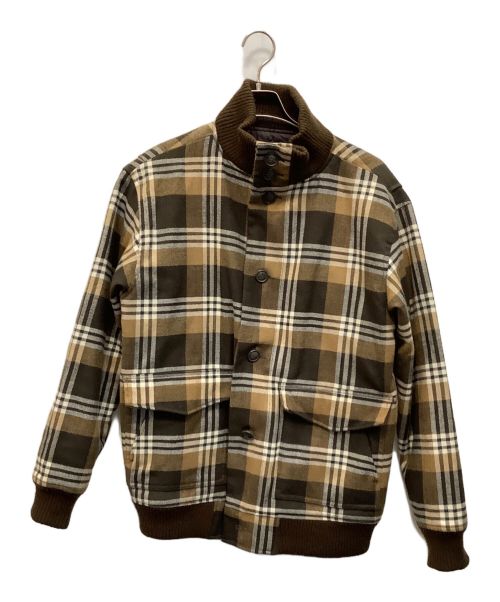 WOOLRICH（ウールリッチ）WOOLRICH (ウールリッチ) チェックブルゾン ブラウン サイズ:Ｍの古着・服飾アイテム