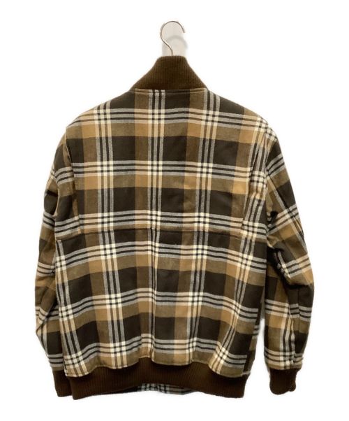 WOOLRICH（ウールリッチ）WOOLRICH (ウールリッチ) チェックブルゾン ブラウン サイズ:Ｍの古着・服飾アイテム