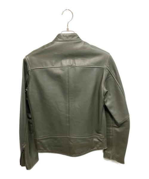 EDIFICE（エディフィス）EDIFICE (エディフィス) ラムレザージャケット グレー サイズ:46の古着・服飾アイテム