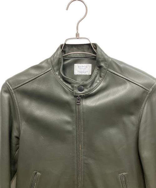 EDIFICE（エディフィス）EDIFICE (エディフィス) ラムレザージャケット グレー サイズ:46の古着・服飾アイテム