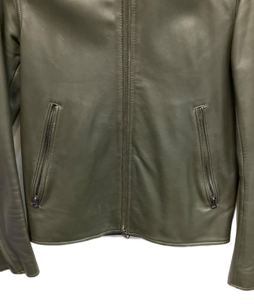 EDIFICE（エディフィス）EDIFICE (エディフィス) ラムレザージャケット グレー サイズ:46の古着・服飾アイテム