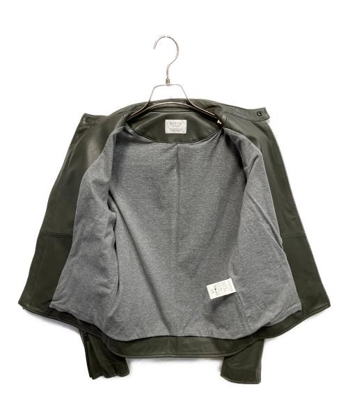 EDIFICE（エディフィス）EDIFICE (エディフィス) ラムレザージャケット グレー サイズ:46の古着・服飾アイテム