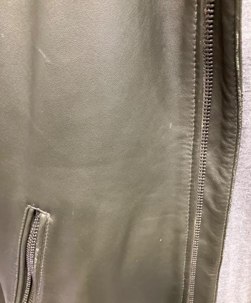 EDIFICE（エディフィス）EDIFICE (エディフィス) ラムレザージャケット グレー サイズ:46の古着・服飾アイテム