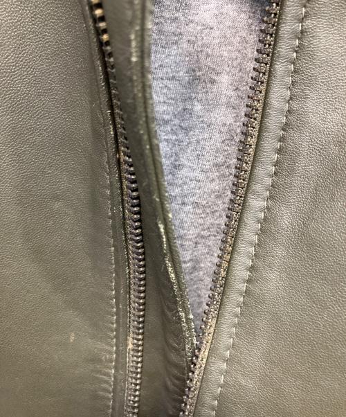 EDIFICE（エディフィス）EDIFICE (エディフィス) ラムレザージャケット グレー サイズ:46の古着・服飾アイテム