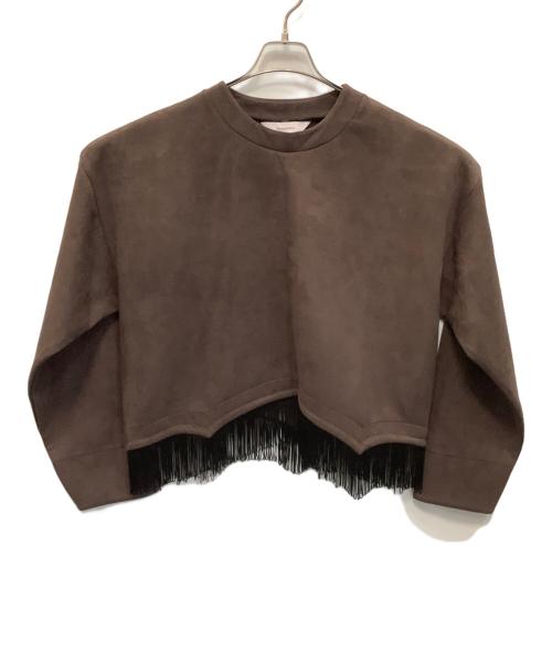 SASQUATCHfabrix.（サスクワッチファブリックス）SASQUATCHfabrix. (サスクワッチファブリックス) フリンジカットソー ブラウン サイズ:Ｍの古着・服飾アイテム