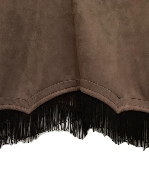 SASQUATCHfabrix.（サスクワッチファブリックス）SASQUATCHfabrix. (サスクワッチファブリックス) フリンジカットソー ブラウン サイズ:Ｍの古着・服飾アイテム