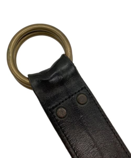 RRL（ダブルアールエル）RRL (ダブルアールエル) レザーベルト ブラック サイズ:32の古着・服飾アイテム