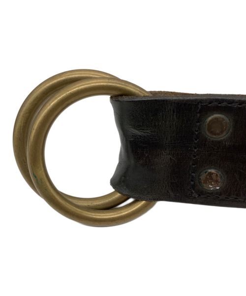RRL（ダブルアールエル）RRL (ダブルアールエル) レザーベルト ブラック サイズ:32の古着・服飾アイテム