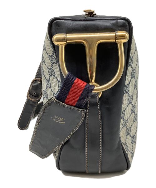 GUCCI（グッチ）GUCCI (グッチ) ショルダーバッグ ベージュ×ネイビーの古着・服飾アイテム