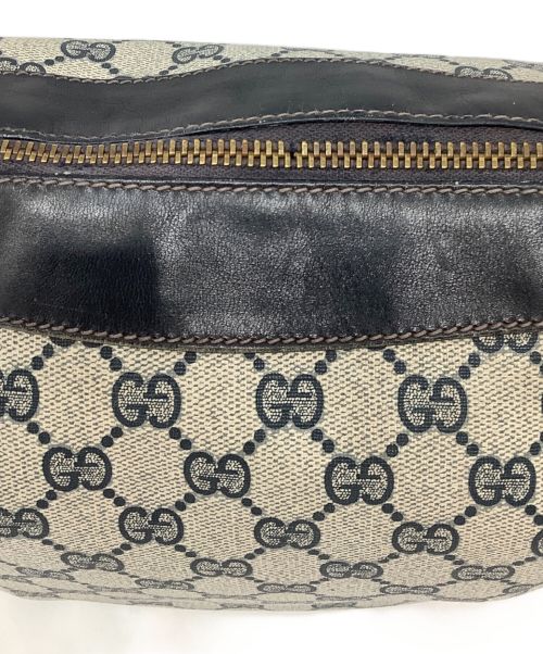 GUCCI（グッチ）GUCCI (グッチ) ショルダーバッグ ベージュ×ネイビーの古着・服飾アイテム