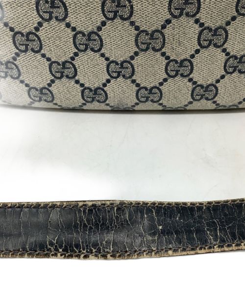 GUCCI（グッチ）GUCCI (グッチ) ショルダーバッグ ベージュ×ネイビーの古着・服飾アイテム