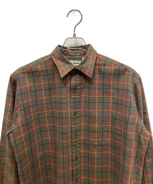 L.L.Bean（エルエルビーン）L.L.Bean (エルエルビーン) 80'sチェックシャツ ブラウン サイズ:Mの古着・服飾アイテム
