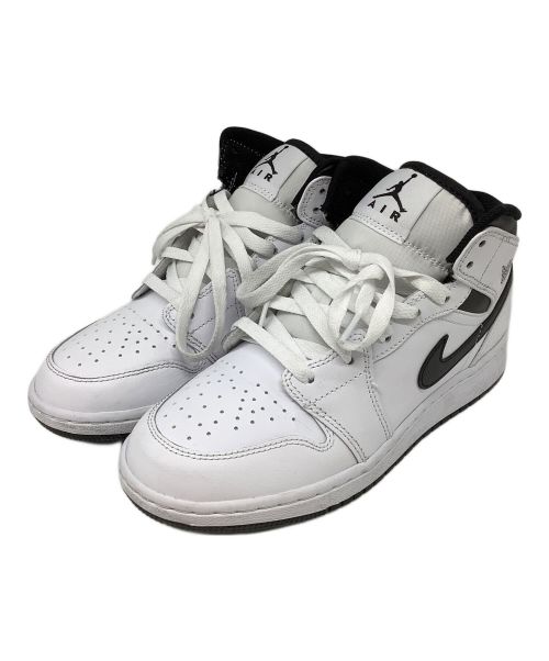 NIKE（ナイキ）NIKE (ナイキ) AIR JORDAN 1 MID ホワイト×ブラック サイズ:23.5ｃｍの古着・服飾アイテム