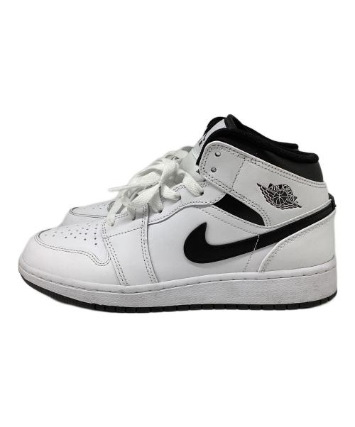 NIKE（ナイキ）NIKE (ナイキ) AIR JORDAN 1 MID ホワイト×ブラック サイズ:23.5ｃｍの古着・服飾アイテム
