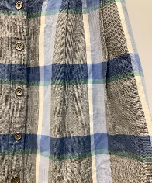 BURBERRY BLUE LABEL（バーバリー ブルー レーベル）BURBERRY BLUE LABEL (バーバリーブルーレーベル) ノースリーブワンピース グレー×ブルー サイズ:36の古着・服飾アイテム