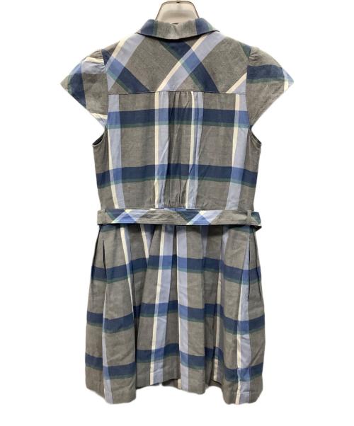 BURBERRY BLUE LABEL（バーバリー ブルー レーベル）BURBERRY BLUE LABEL (バーバリーブルーレーベル) ノースリーブワンピース グレー×ブルー サイズ:36の古着・服飾アイテム