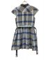 BURBERRY BLUE LABEL (バーバリーブルーレーベル) ノースリーブワンピース グレー×ブルー サイズ:36：5000円