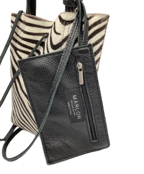MARLON（マロン）MARLON (マロン) ショルダーバッグ ベージュ×ブラックの古着・服飾アイテム