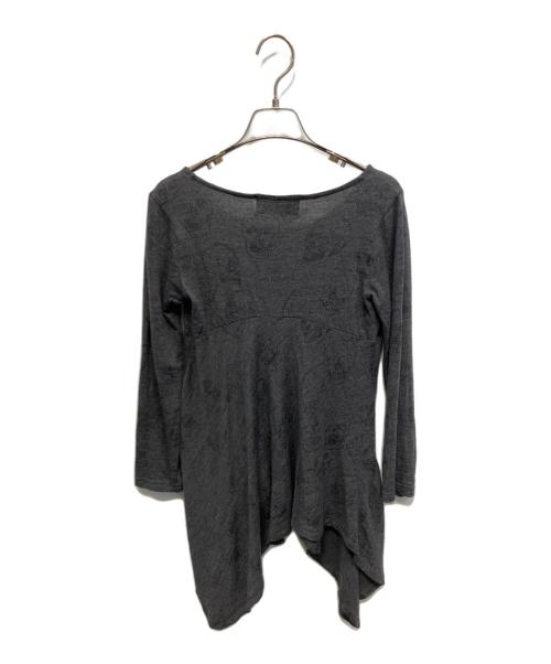 Andy Warhol by HYSTERIC GLAMOUR（アンディーウォーホルバイヒステリックグラマー）Andy Warhol by HYSTERIC GLAMOUR (アンディーウォーホルバイヒステリックグラマー) ドクロ カットソーチュニック グレー サイズ:FREEの古着・服飾アイテム